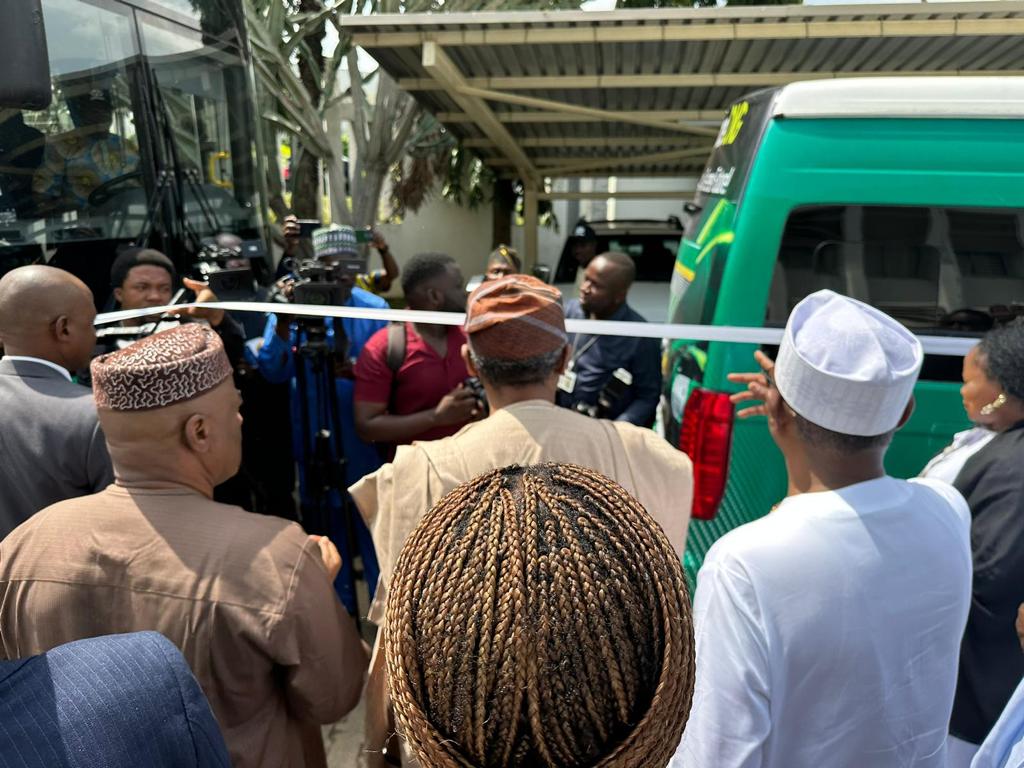 PHOTOS FG Flags Off CNG Bus Initiative Daily Trust