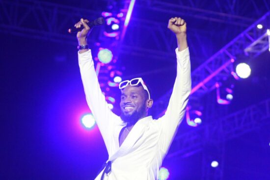 D'Banj performing at the BAFEST2018 held at the Eko Atlantic, Lagos on Sunday.