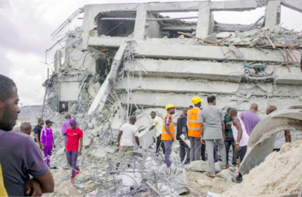A seven-storey building that collapsed in Port Harcourt on November 23, 2018. Photo Credit: Jojo Falani
