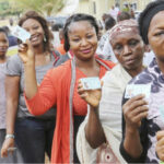 Electorates showing their PVCs and ready to vote