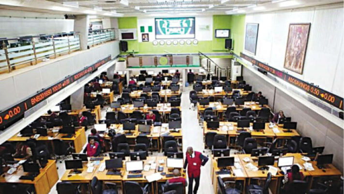 Trading hall of Nigeria Stock Exchange, Lagos.