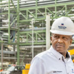 Aliko Dangote during a visit to the fertilizer plant under construction in Lagos State
