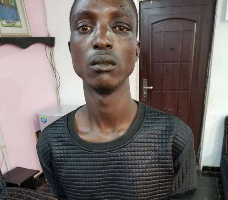Owolabi Folorunso Adewale, who allegedly butchered his aunt to death in Ogun state.