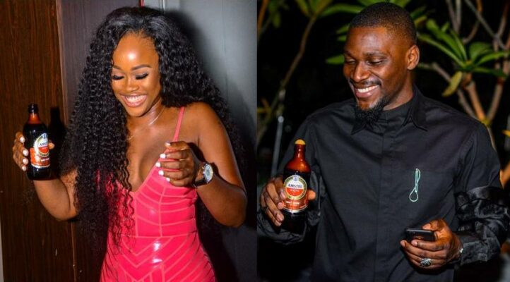 Big Brother Naija “Double Wahala” housemates, Tobi Bakre and Cynthia Nwadiora (CeeC) seen at a dinner party at the weekend.