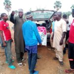 Remains of the 20-year-old Mu’azu Jibo killed in Kaura LGA being conveyed in a car for burial by relations.