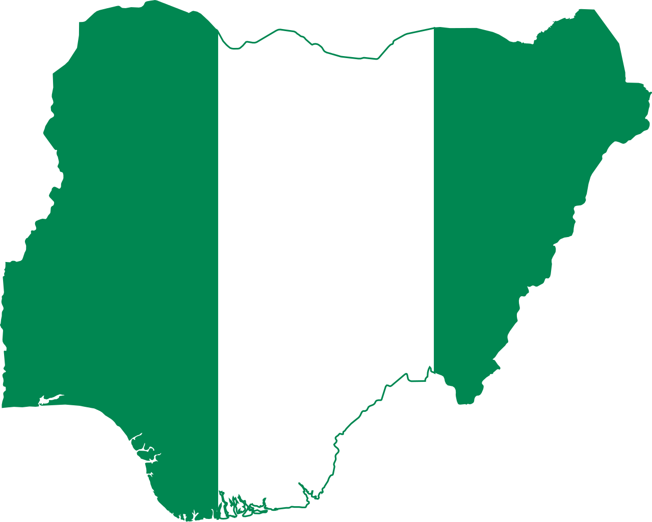 Flag-map-of-Nigeria