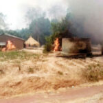 FILE PHOTO: Houses burnt during the Tiv-Jukun crisis