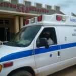 An ambulance conveying the corpses of the three NYSC members arrived the hospital in Katsina.