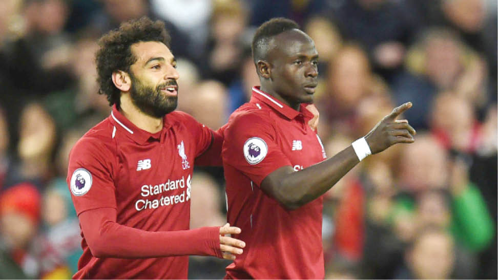 Liverpool strikers, Mo Salah (L) and Sadio Mane have been shortlisted by FIFA for Men’s Best Player of the Year Award