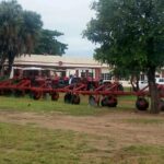 Tractors from a constituency project recovered by ICPC in Bauchi. Photo by Balarabe Alkassim