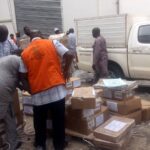 Sensitive materials being despatched by INEC from the CBN Office in Lokoja on Thursday. PHOTOS BY: Itodo Daniel Sule