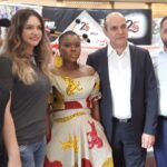 R-L: Brand Manager, Product and Solution, Mikano International, Samih Grizih; Deputy CEO, Lokman Jouni; On-Air-Personality, Cheche Smith; Head of Marketing and Communications, Mrs. Mayssaa Hermes and Assistant Marketing Manager, Caroline Chukwurah during the Grand Finale of its 2018 Mega Sales Promo Raffle Draw held at the Mikano Head Office in Lagos.