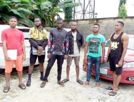 Suspected ‘Yahoo boys’ who were arrested