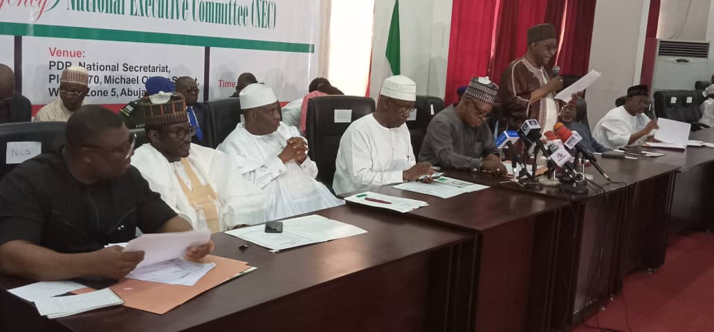 Participants at the 89th Emergency National Executive Committee (NEC) meeting of the PDP in Abuja on Thursday.