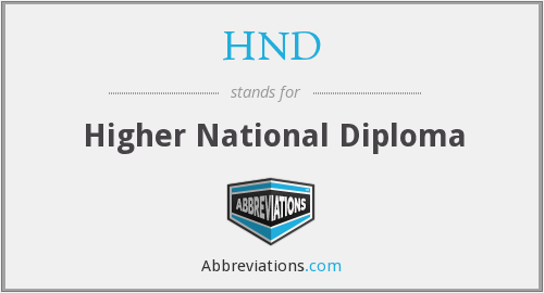 Higher National Diploma ( HND)
