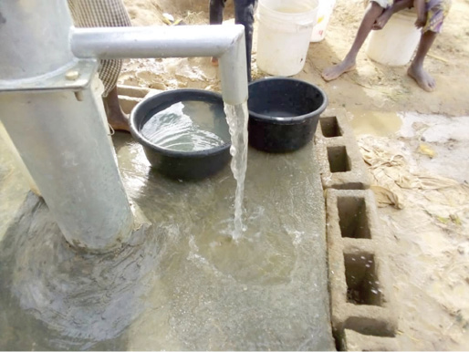 A completed borehole at Rigasa Kaduna State, water test policy