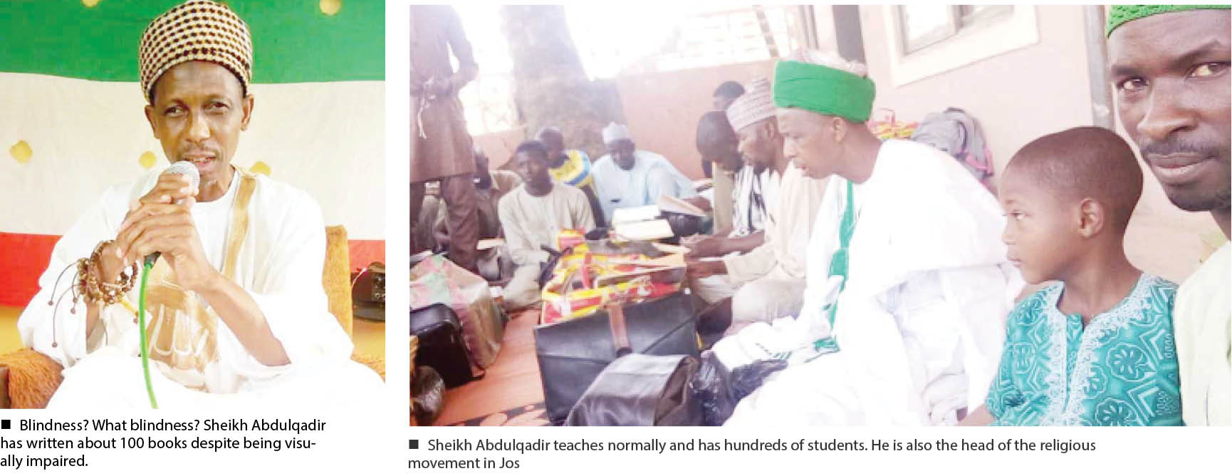 The blind teacher of Jos who has written a hundred books