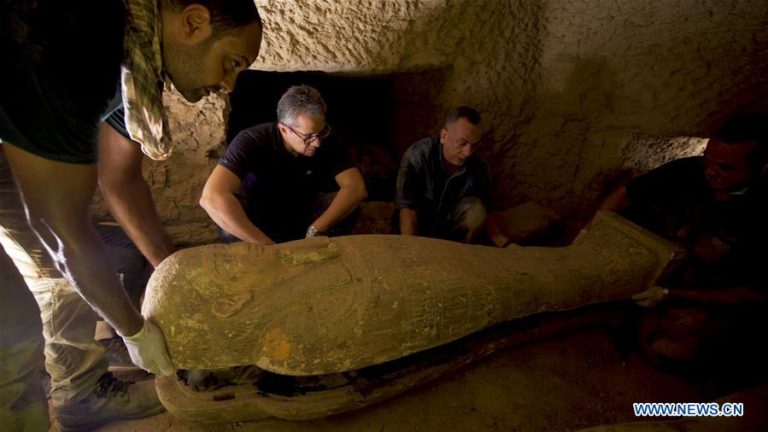 Egypt discovers 2,500-year-old coffins intact