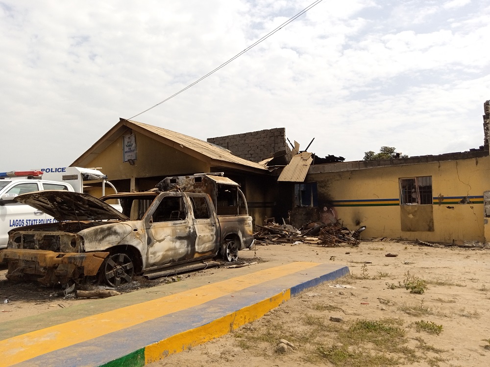 IGP team inspects vandalized Ogun stations, denies police abandoned duty