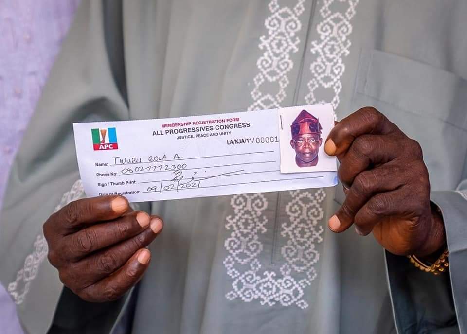 SPOTTED: There Are Errors on Tinubu’s APC Registration Form