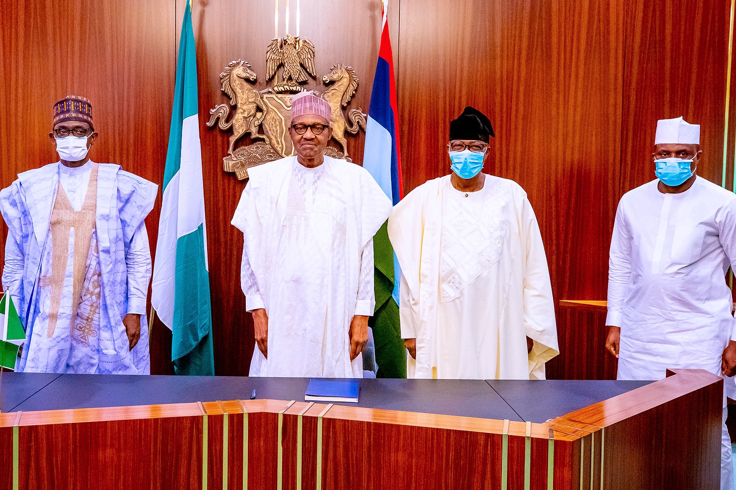 Gbenga Daniel, Dimeji Bankole formalise defection to APC, meet Buhari at Aso Rock