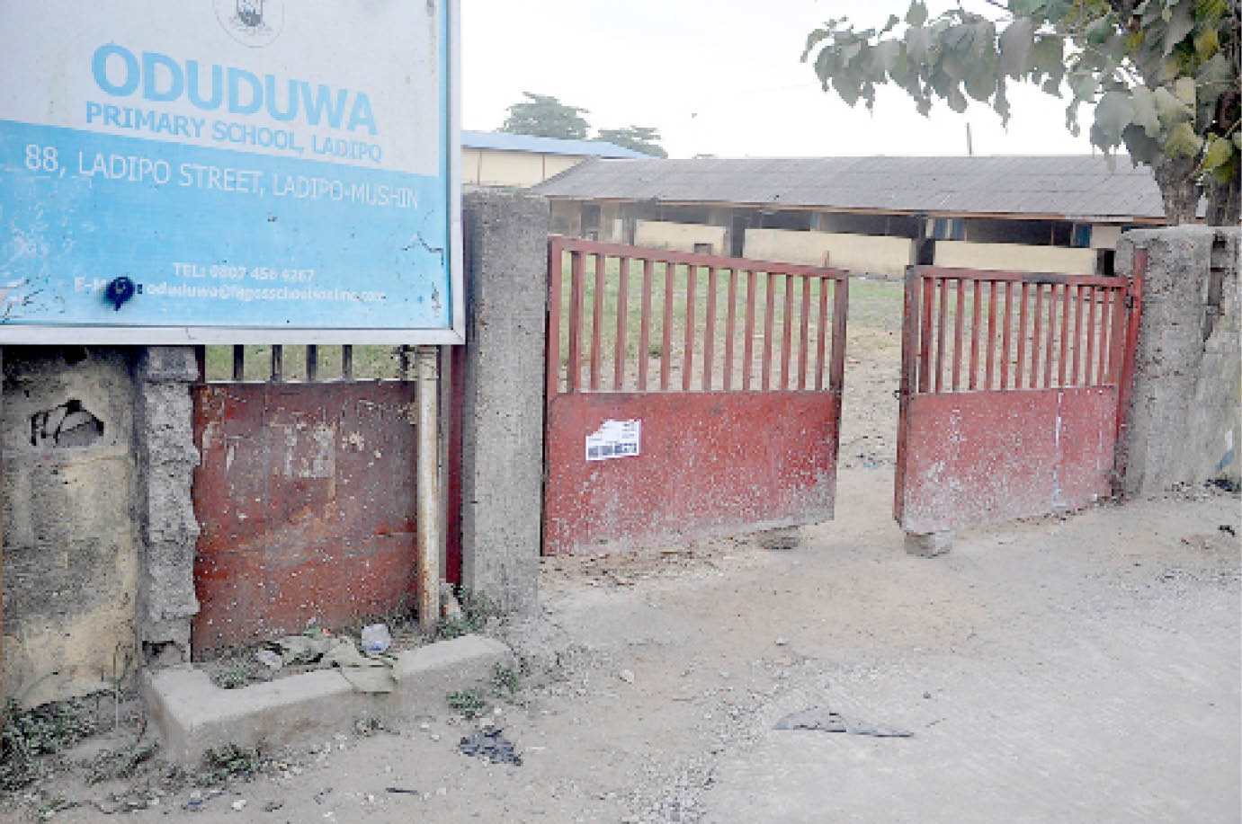 Oduduwa Primary School, along Ladipo street, Mushin in Lagos