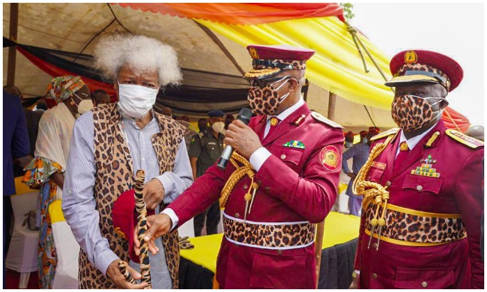 Ogun governor decorates Soyinka as Amotekun Super Marshal