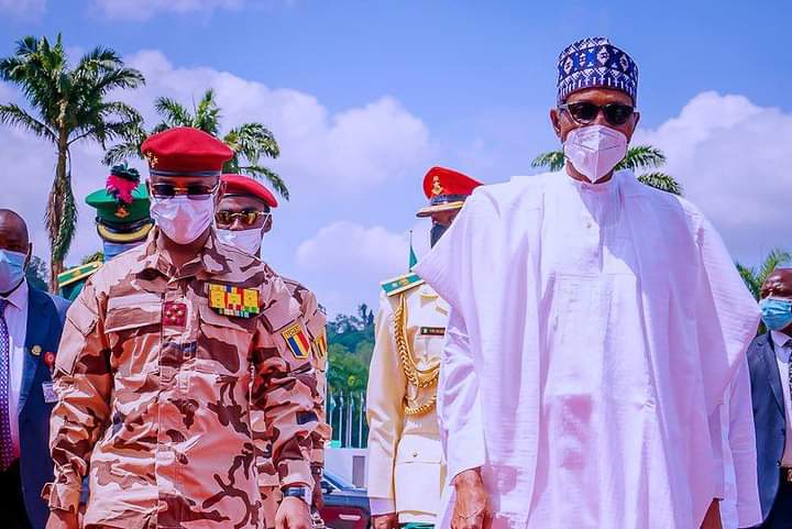 PHOTO: Buhari hosts head of Chad’s Transitional Military Council at Aso Rock