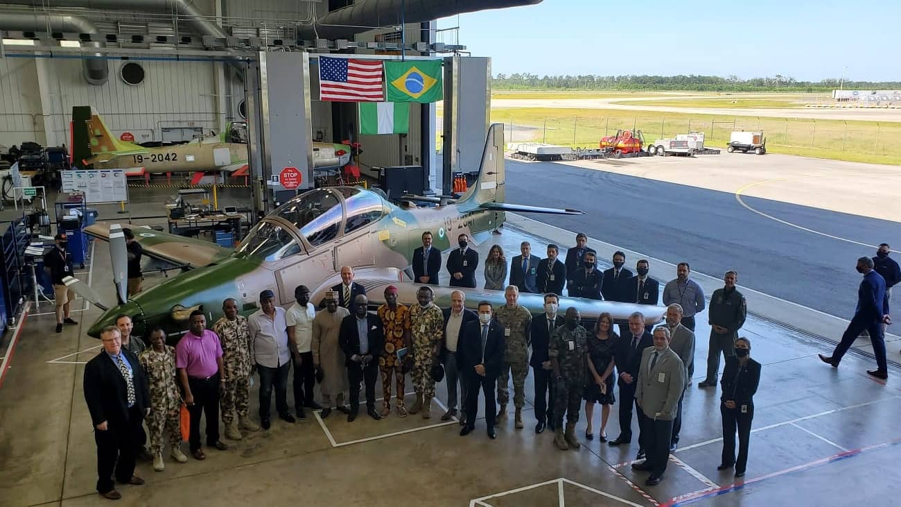 PHOTOS: Nigerian lawmakers visit US company manufacturing aircraft that will bomb Boko Haram