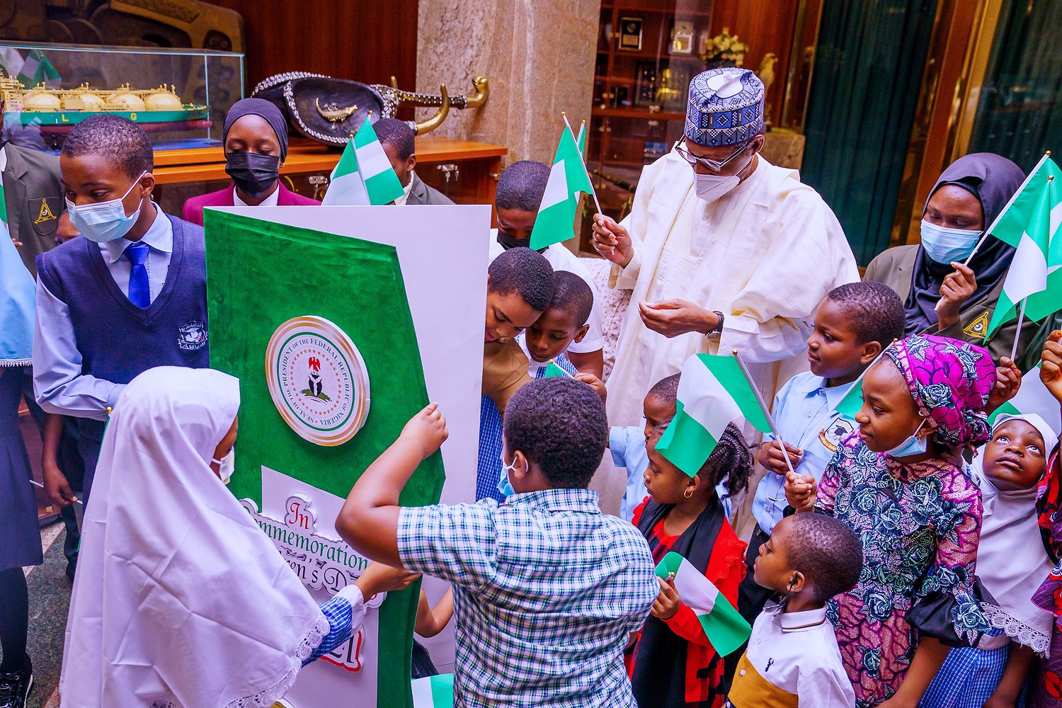 PHOTOS: Buhari celebrates Nigerian children