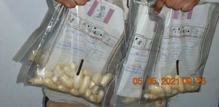 FILE PHOTO: The illicit drugs intercepted by NDLEA at Abuja Airport