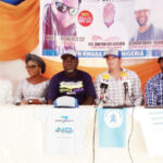 The president of ISA, Jason Charles flanked by other ISA members and state officials during the press briefing in Ilorin