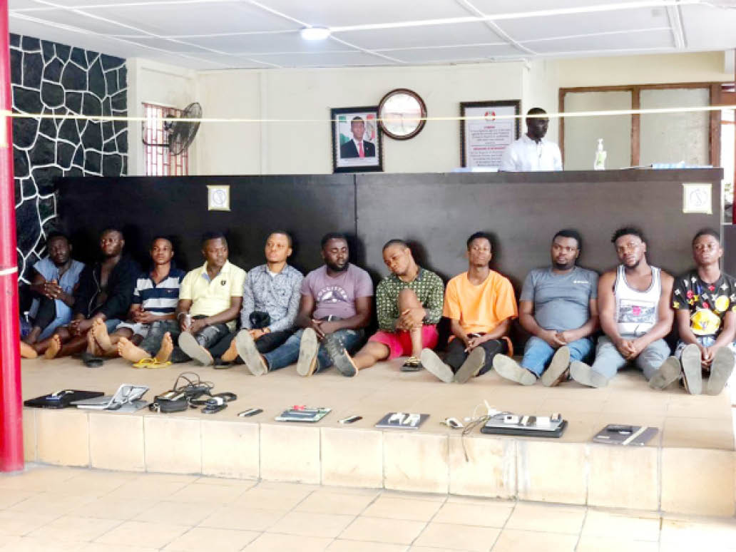 Internet fraud suspects paraded by the EFCC