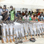 Suspected Kidnappers, robbers, illegal gun producers paraded by the police at Force headquarters Abuja, recently