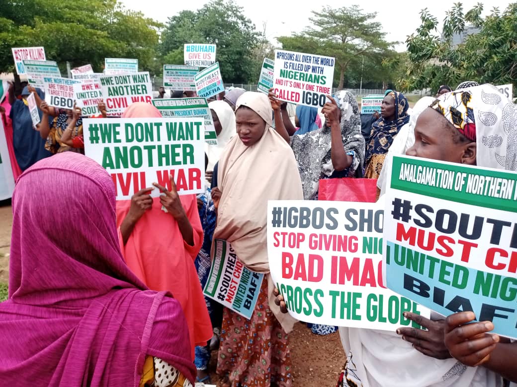 Biafra: Northern protesters ask Buhari, National Assembly for referendum