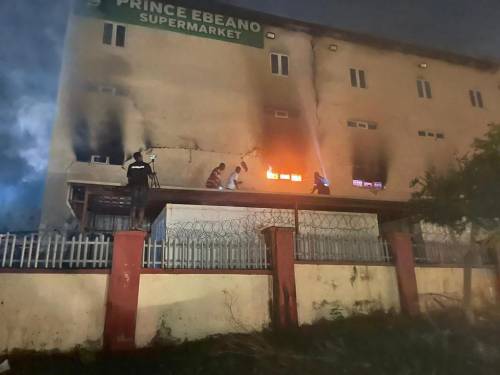 Fire guts Ebeano Supermarket in Abuja