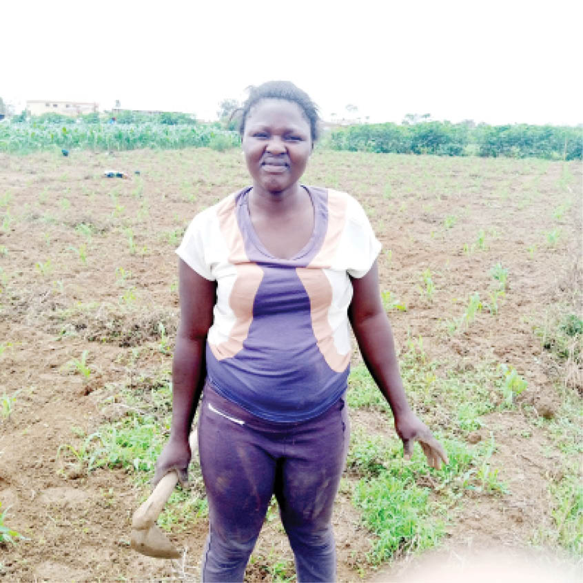 A woman in her farm near Jos, Plateau State