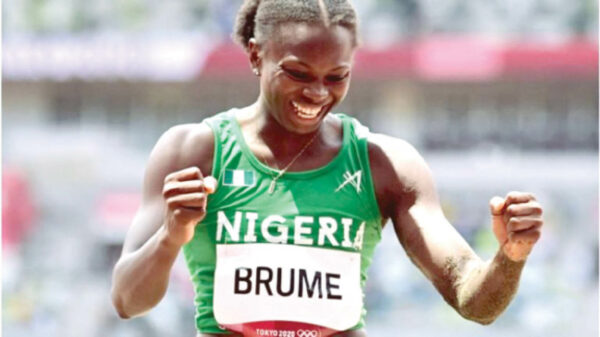 Ese-Brume reacts after winning Nigeria’s first medal at the ongoing Tokyo Olympics on Tuesday