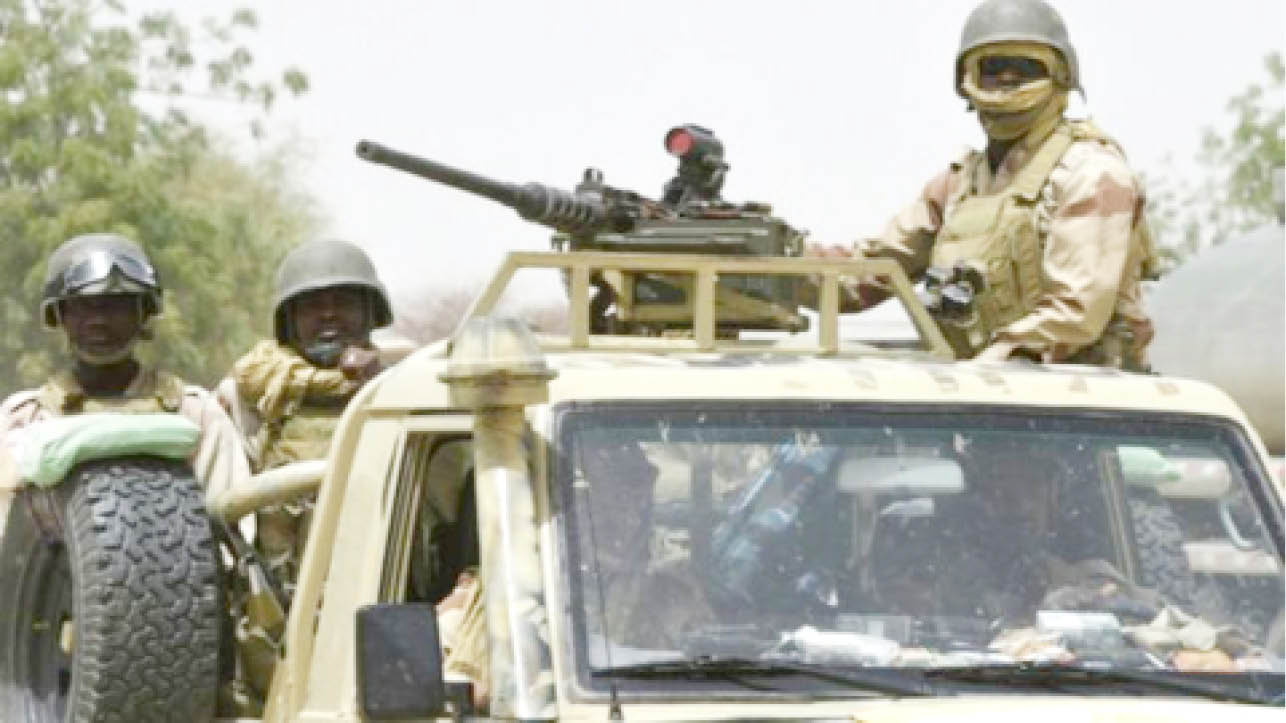 Nigerien troops on patrol