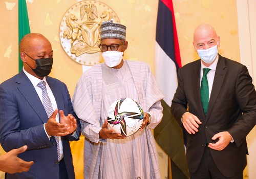 Buhari receives FIFA president, promises to use football for national development