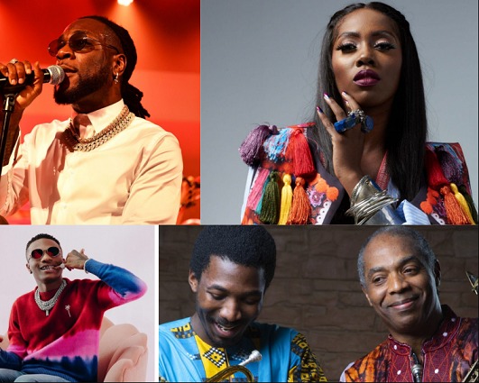 Davido, Wizkid, Tiwa Savage, 8 Nigerian stars with international Recognition