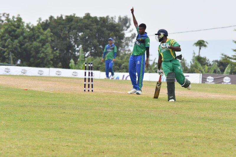 Nigeria in action at the ICC T20 World Cup Africa qualifier