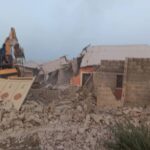 Scene of demolition of house of kidnapper in Minna Niger State