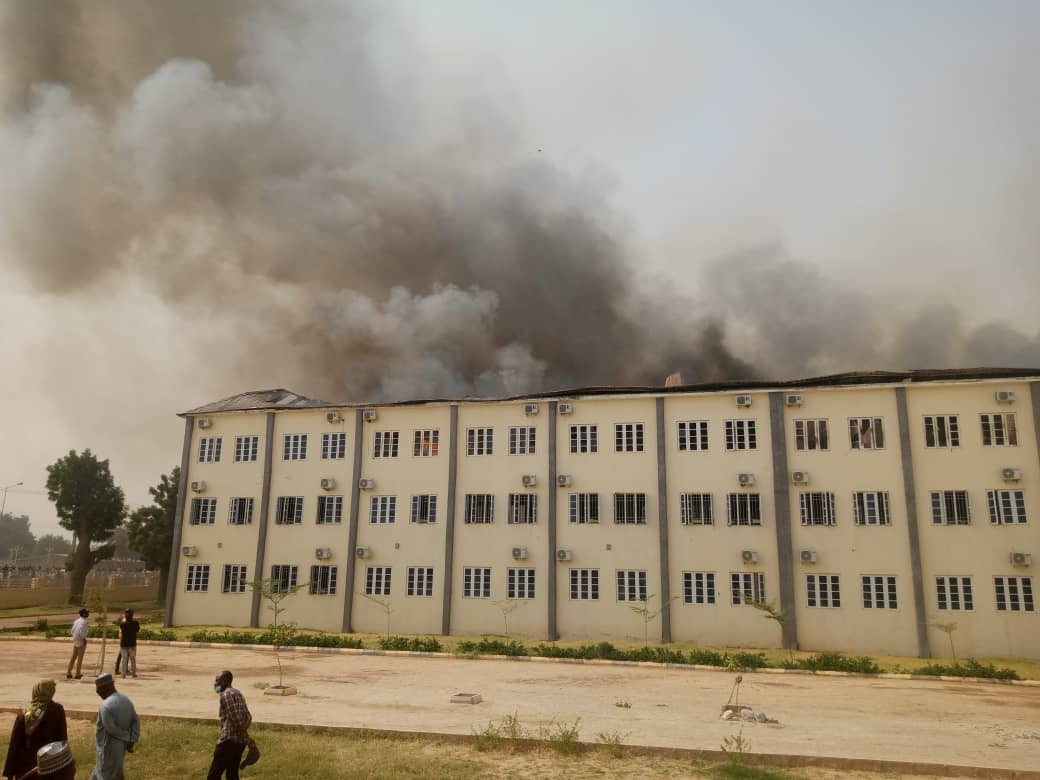 Zulum visits Mega School destroyed by inferno, alleges sabotage