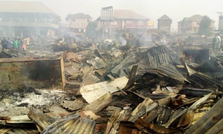 Fire guts Ogbe-Ijoh Market in Warri