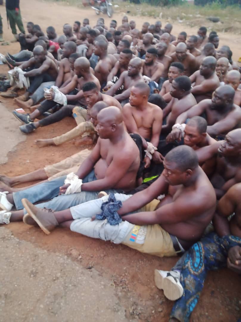 Soldiers arrest 105 armed thugs in Ekiti 