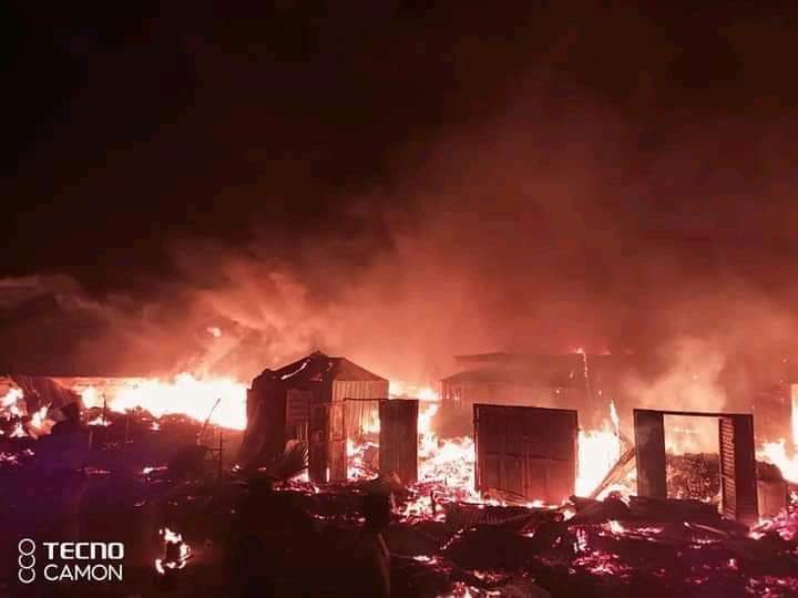 Multimillion naira goods destroyed as fire guts Niger market