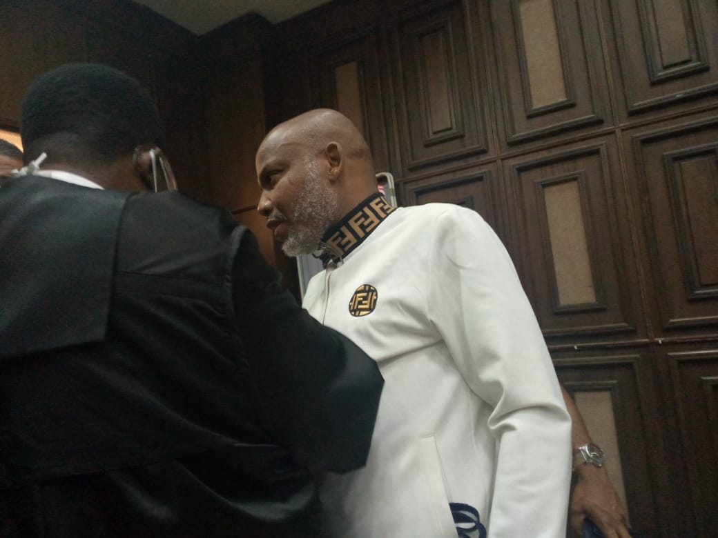 Terrorism: Despite court’s warning, Kanu appears in court with Fendi wear