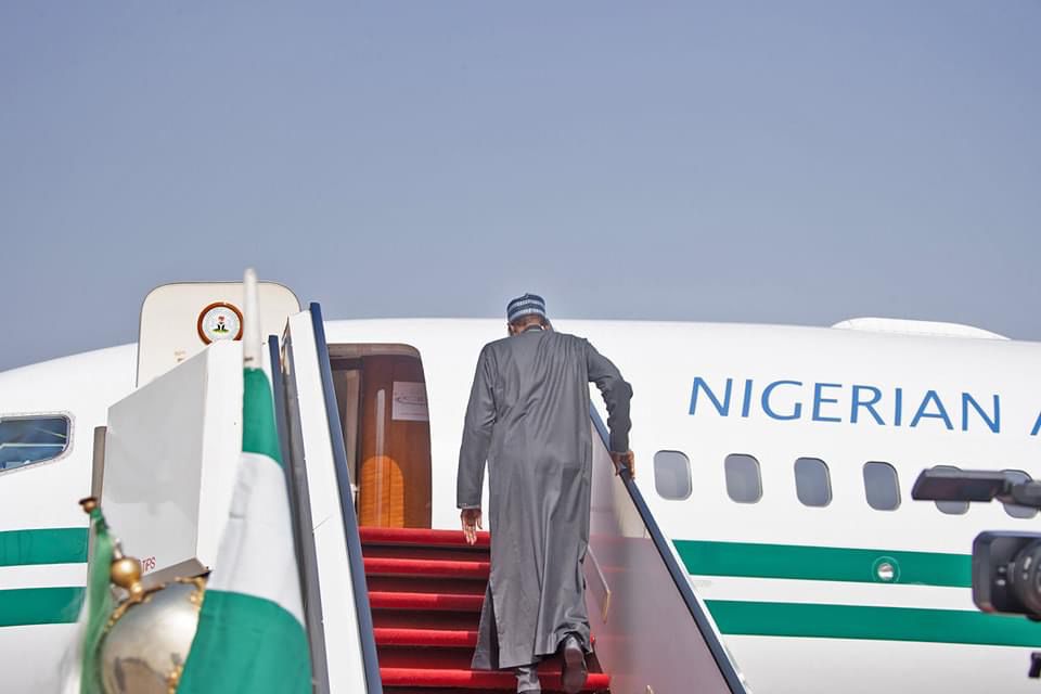 Pictures: Buhari Departs Abuja for EU-AU Summit In Belgium