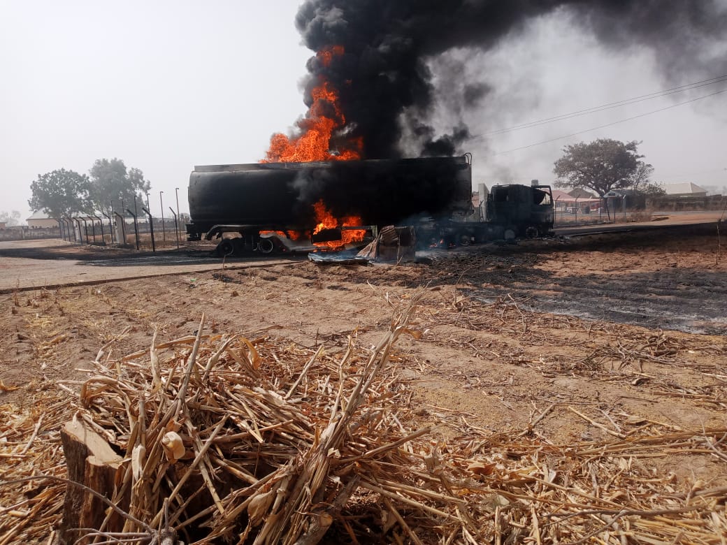 PHOTOS: Fuel tanker explodes in Kaduna